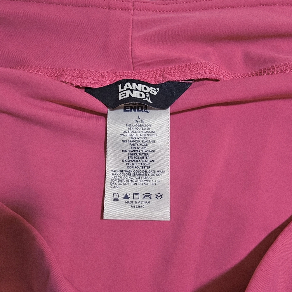 Lands' End Vibrant Pink Women's Swim Shorts - Picture 2 of 5